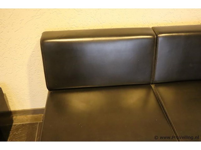 Twee-zits zitbank, leer - 135x73x73cm - afbeelding 3 van  3