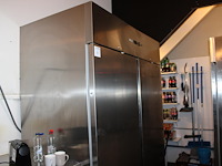 Tweedeurs rvs horeca koeling afinox 14 artic. afmeting 147 x 83 x 210 cm.