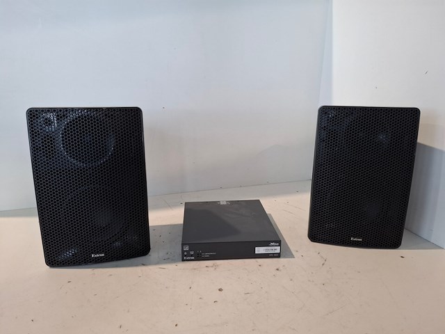Tweekanaals audio-eindversterkers, extron, xpa 1002, met 2x opbouwluidspreker, extron sm 26 speedmount - afbeelding 1 van  6