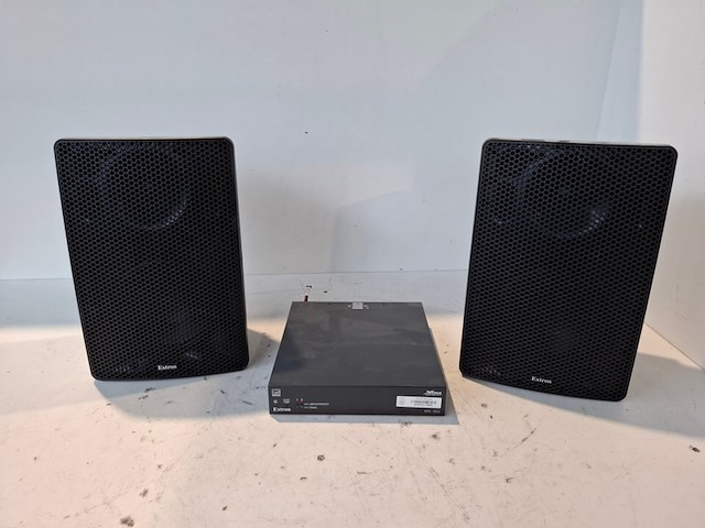 Tweekanaals audio-eindversterkers, extron, xpa 1002, met 2x opbouwluidspreker, extron sm 26 speedmount - afbeelding 1 van  6