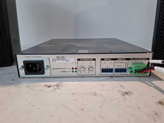 Tweekanaals audio-eindversterkers, extron, xpa 1002, met 2x opbouwluidspreker, extron sm 26 speedmount - afbeelding 3 van  6