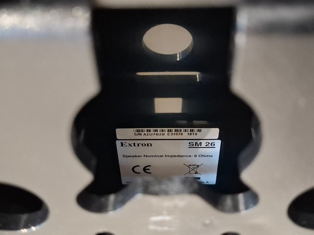 Tweekanaals audio-eindversterkers, extron, xpa 1002, met 2x opbouwluidspreker, extron sm 26 speedmount - afbeelding 6 van  7