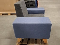 Tweekleurige fauteuil, schaffenburg, blauw / grijs - afbeelding 3 van  6