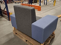 Tweekleurige fauteuil, schaffenburg, blauw / grijs - afbeelding 4 van  6