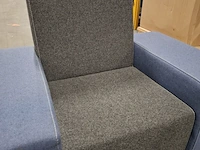 Tweekleurige fauteuil, schaffenburg, blauw / grijs - afbeelding 6 van  6