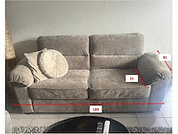 Tweezitsbank taupe stof - afbeelding 3 van  3