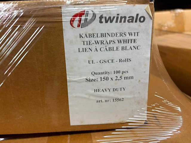 Twinalo kabelbinders/tie-wraps (500x) - afbeelding 2 van  4
