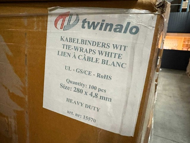 Twinalo kabelbinders/tie-wraps (500x) - afbeelding 4 van  4