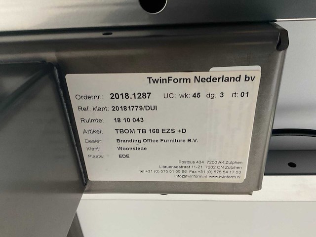 Twinform elektrisch zit- sta bureau tafel - afbeelding 8 van  9