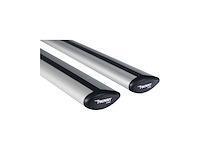 Twinnyload dakdrager flybar124cm zilver 100kg draagvermogen aluminium voor open & gesloten dakreling - afbeelding 2 van  6