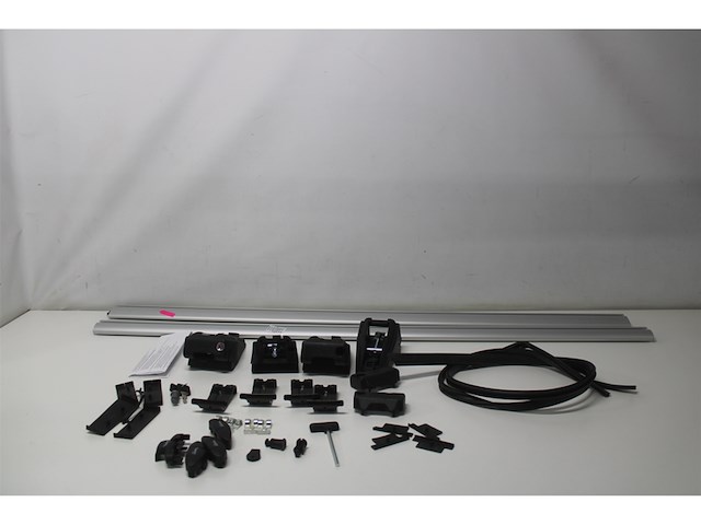 Twinnyload dakdrager flybar124cm zilver 100kg draagvermogen aluminium voor open & gesloten dakreling - afbeelding 5 van  6