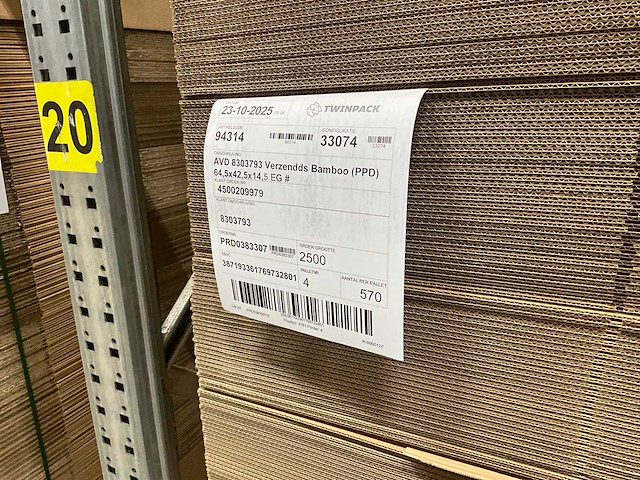 Twinpack kartonnen verzenddoos (2370x) - afbeelding 3 van  3