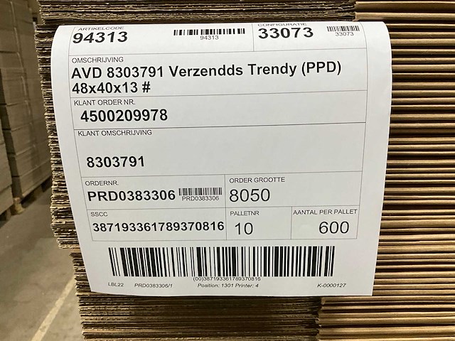 Twinpack kartonnen verzenddoos (3000x) - afbeelding 5 van  6