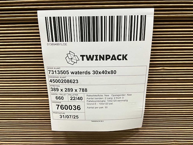 Twinpack waterdoos - 30x40x80cm (660x) - afbeelding 3 van  3