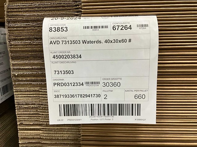 Twinpack waterdoos - 40x30x70cm (1320x) - afbeelding 1 van  1