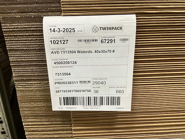 Twinpack waterdoos - 40x30x70cm (660x) - afbeelding 1 van  1