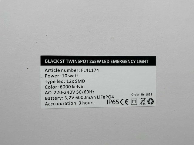 Twinspot noodverlichting (5x) - afbeelding 4 van  5