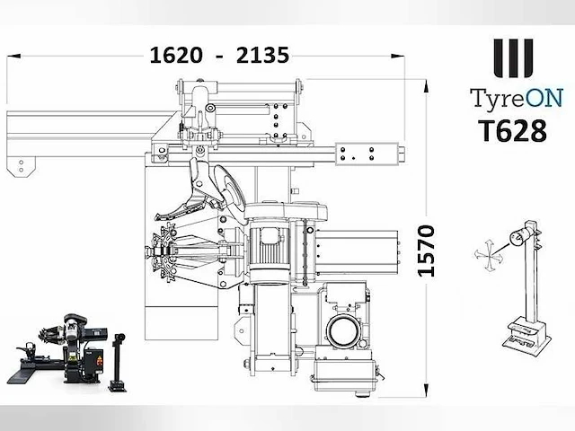 Tyreon t628 professionele truckbandenwisselaar | 14" - 28" - afbeelding 15 van  22