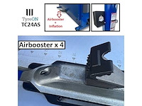 Tyreon tc24as heavy-duty banden demonteermachine met kantelende kolom en dubbele airbooster in de spanklauwen - afbeelding 4 van  20