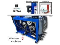 Tyreon tc24as heavy-duty banden demonteermachine met kantelende kolom en dubbele airbooster in de spanklauwen - afbeelding 6 van  20