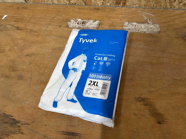 Tyvek industry beschermende wegwerpoverall (25x) - afbeelding 3 van  7