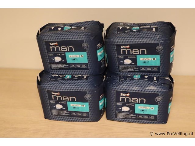 Tzmo man inlegverband voor mannen extra level 3 se-095-3l15-001 - 6 verpakkingen á 15 stuks - afbeelding 1 van  3