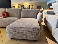 U-bank met 2 x lounge gemeleerd bruin/ beige - afbeelding 4 van  6