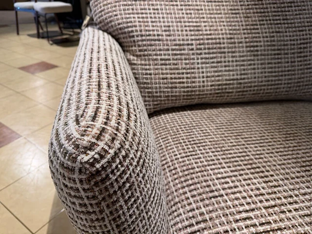 U-bank met 2 x lounge gemeleerd bruin/ beige - afbeelding 6 van  6