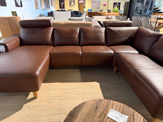 U-bank met open eiland en lounge bruin - afbeelding 3 van  8
