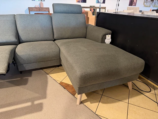 U-bank met open eiland en lounge, elektrisch verstelbaar army green - afbeelding 3 van  6