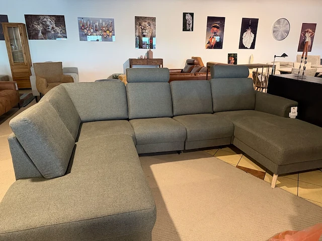 U-bank met open eiland en lounge, elektrisch verstelbaar army green - afbeelding 5 van  6