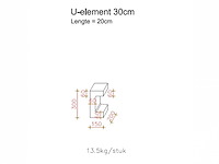 U-element - antraciet - 30 x 20 x 15 cm (768x) - afbeelding 8 van  8