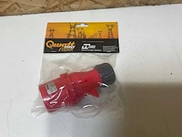 (u) qwattpro abl stekker 400v/32a/4p+a 6hen-60309 rood (10x) - afbeelding 1 van  4