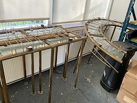 U vormig messing drankenrek met glazenhouders - afbeelding 3 van  10