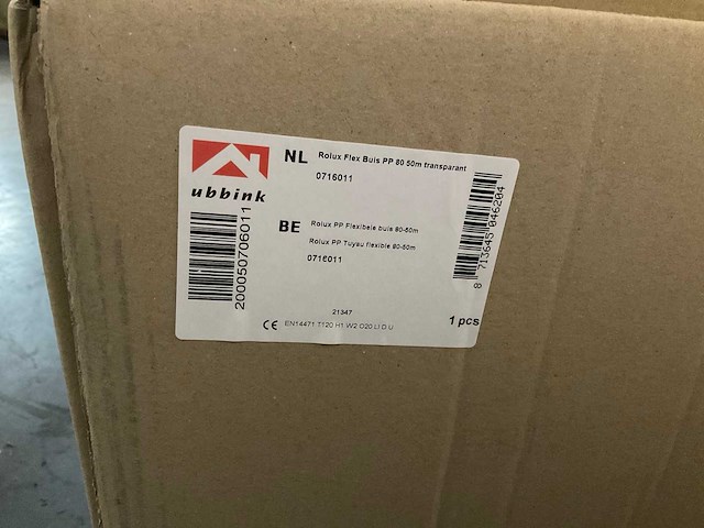 Ubbink flexibele rookgasafvoer 80 mm (50 m1) - afbeelding 1 van  3