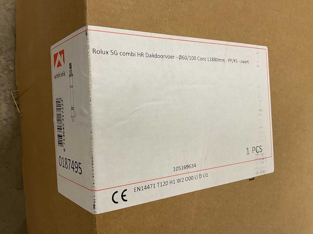Ubbink rolux 5g combi hr 60/100 conc l1880mm 0187495 dakdoorvoer - afbeelding 2 van  2