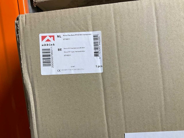 Ubbink rolux pp flex buis 80 mm 50m1 rookgasafvoersysteem (4x) - afbeelding 1 van  2