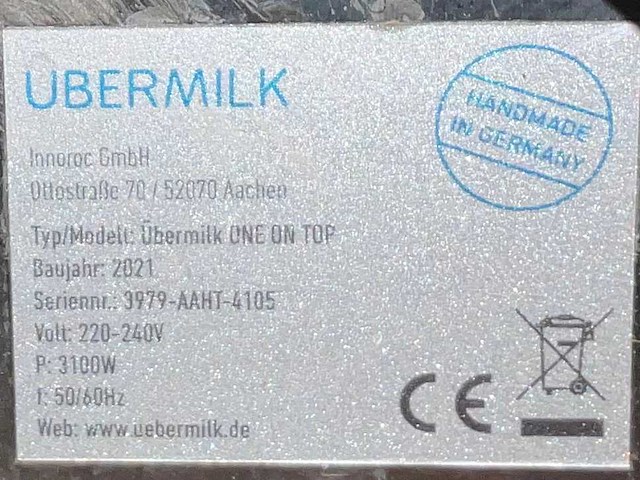 Ubermilk / vitrifrigo one on top opschuim apparaat - afbeelding 4 van  11
