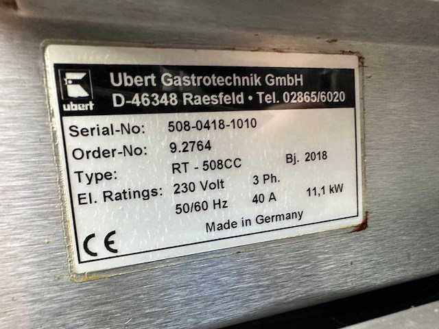 Ubert convex - 2018 - rt - 508cc - bak- en grillapparaat - afbeelding 6 van  7