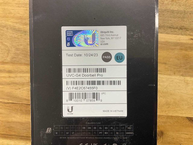Ubiquiti g4 pro deurbel - afbeelding 3 van  3