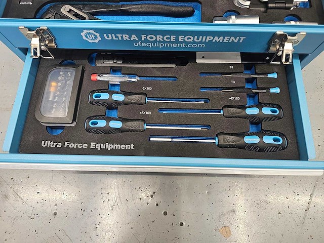 Uf equipment - 92-delige gereedschapskoffer met laden - afbeelding 5 van  6