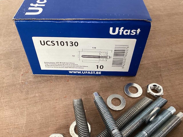 Ufast ucs10130 ankerstang m10x130 met moer en revet (640x) - afbeelding 3 van  4