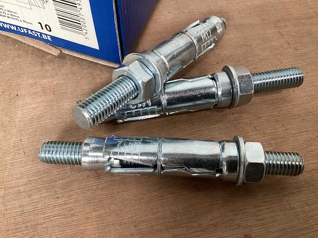 Ufast usa1250p keilbout + moer, m12/75x20 (720x) - afbeelding 4 van  4