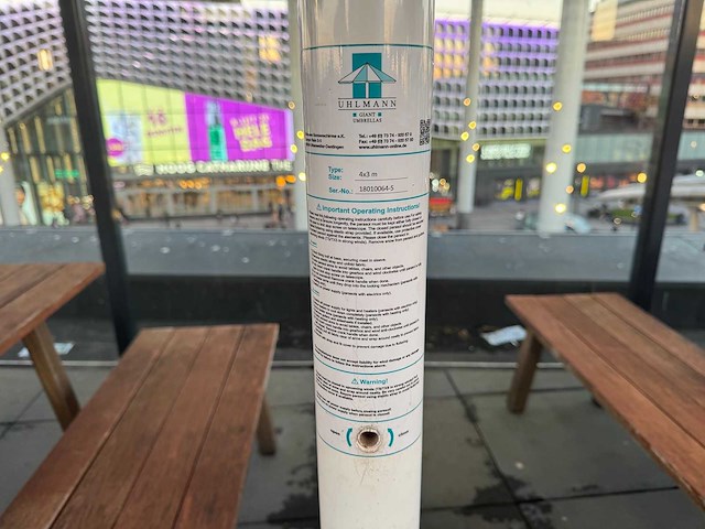 Uhlmann - parasol met verlichting (4x3 meter) - afbeelding 7 van  8