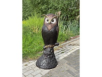 Uil op boomstam 112 cm hoog - afbeelding 2 van  3
