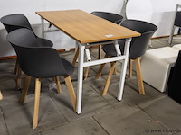Uitklaptafel incl. 4 kuipstoelen - afbeelding 1 van  2
