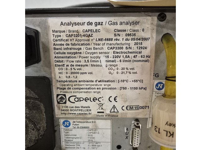 Uitlaatgastester, capelec, cap3201-4gaz, 2015 - afbeelding 12 van  12