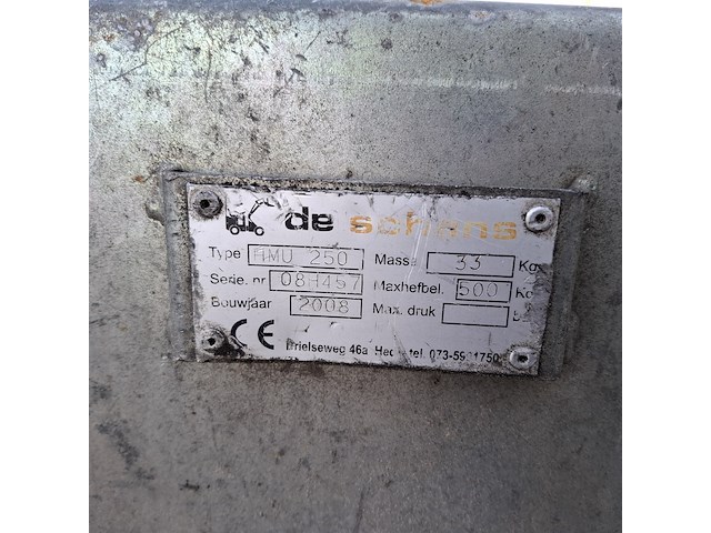 Uitschuifbare hijshulp, de schans, hmu 250, 2008 - afbeelding 6 van  6