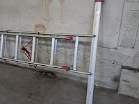Uitschuifbare ladder 2x14 treeds - afbeelding 2 van  5
