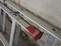 Uitschuifbare ladder 2x14 treeds - afbeelding 3 van  5